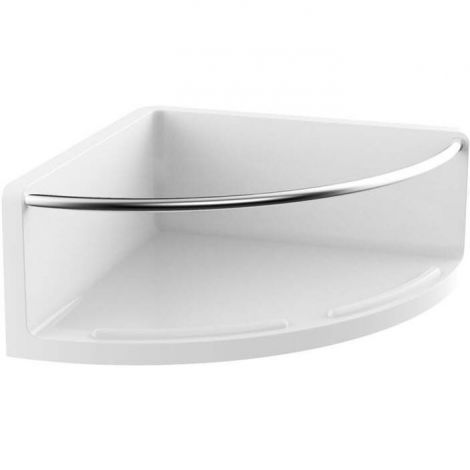 EMCO ROUND  koszyk prysznicowy narożny chrom/biały mat  434500101