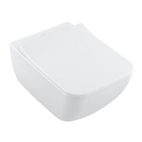VILLEROY&BOCH Collaro miska WC wisząca lejowa, DirectFlush, z deską WC SlimSeat, zestaw kombi  w kolorze białym 4626RS01 