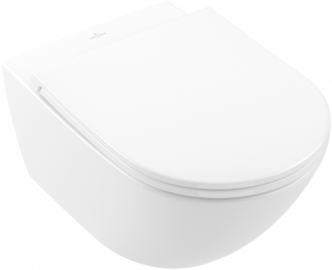 Villeroy&Boch Universo Miska wisząca WC  wraz z deska sedesową wolnoopadającą 56 x 37 cm  biały z powłoką CeramicPlus 4670T9R1