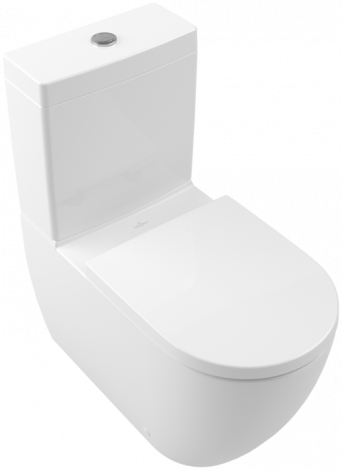 Villero&Boch Subway 3.0 Miska WC lejowa do WC-kompaktu bez kołnierza wewnętrznego, stojący, biały 4672T001 
