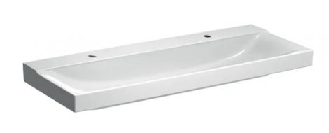 GEBERIT Xeno2 Umywalka 120x48 cm, z dwoma otworami biała z powłoką keratect 500550011