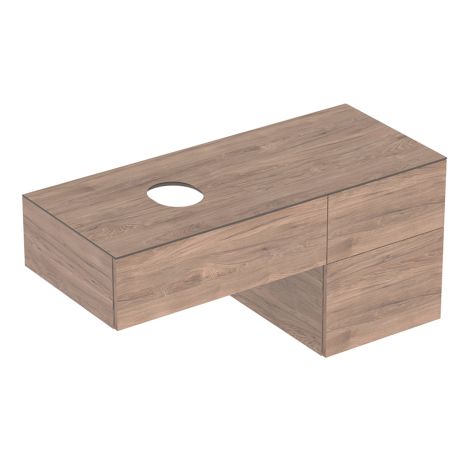 GEBERIT Variform Szafka pod umywalkę stawianą na blat 120x51 cm kolor orzech włoski hickory z powłoką melaminową 501186001