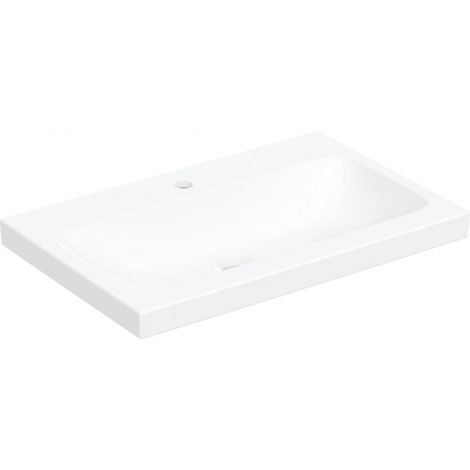 GEBERIT iCon Light umywalka nablatowa 75cm, biała z KeraTect, 501848006
