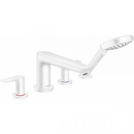 HANSGROHE Talis E 4-otworowa bateria wannowa, biały mat 71748700