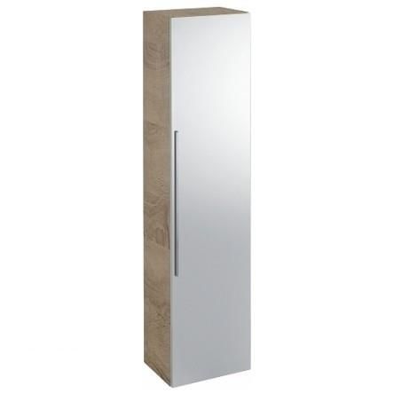 GEBERIT ICON Szafka wisząca boczna, wysoka, z drzwiami z lustrem, 36x150x29,2 cm, dąb naturalny 841152000 +