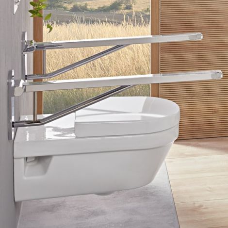 Villeroy & Boch Architectura ViCare miska WC wisząca z DirectFlush, 70 x 37 cm biały z powłoką ceramicplus i Antibac  5649R0T2