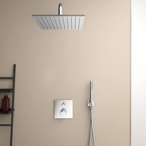 Ideal Standard Ceratherm zestaw prysznicowy podtynkowy termostatyczny z deszczownicą chrom A7572AA 