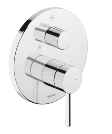 DURAVIT Circle Jednouchwytowa bateria prysznicowa podtynkowa do 2 odbiorników chrom CE4210012010