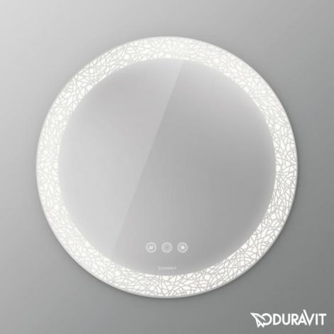 DURAVIT Happy D.2 Plus Lustro z oświetleniem LED 70 cm wersja Icon wzór organic HP7485G0000