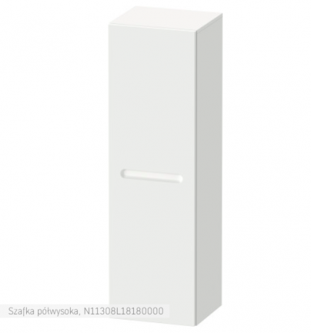 Duravit No.1 szafka półwysoka 40x36 cm z 1 drzwiami biały mat N11308L18180000