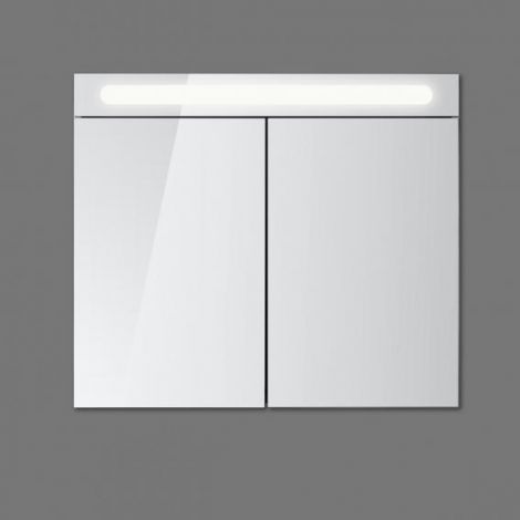 Duravit No.1 szafka z lustrem 80x14,8 cm z oświetleniem i 2 drzwiami biały mat N17921000000000