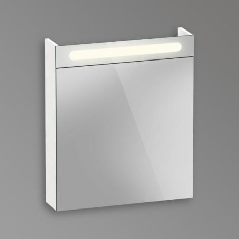 DURAVIT No.1 szafka z lustrem 60x14,8 cm z oświetleniem i 1 drzwiami biały mat N17920R00000000