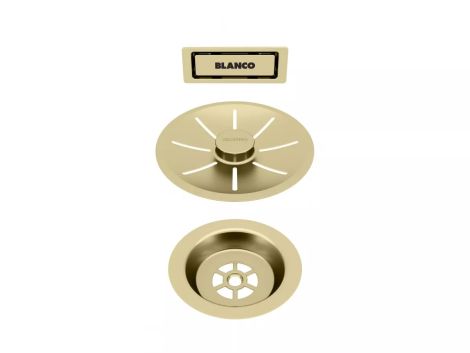 Blanco Zestaw odpływowo-przelewowy do umywalek pojedynczych, w kolorze satin gold 203476