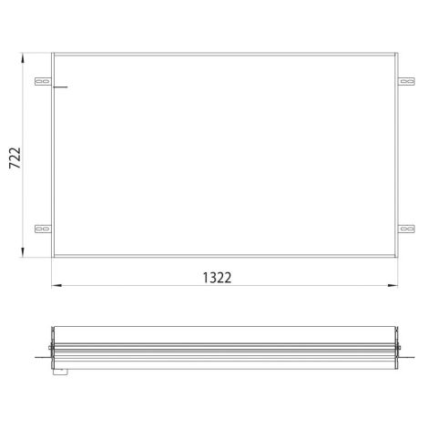 Emco Asis, Podstawowa rama montażowa do podtynkowej szafki z podświetleniem LED 133 cm  949700014 