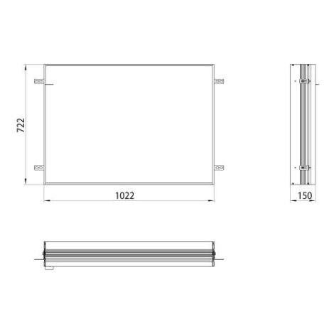 Emco Asis, Podstawowa rama montażowa do podtynkowej szafki z podświetleniem LED 103 cm  949700012