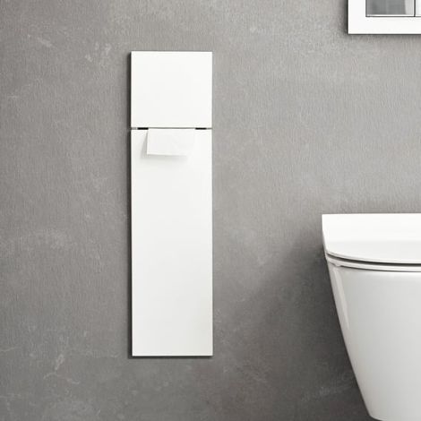 EMCO Asis Pure podtynkowy moduł toaletowy, z zestawem ze szczotką WC,zawiasy z lewej strony , z uchwytem na papier kolor biały mat 975551302