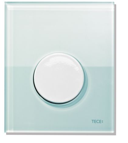 TECE Loop Przycisk spłukujący ze szkła do pisuaru, szkło zielone-przycisk chrom mat 9242652 +