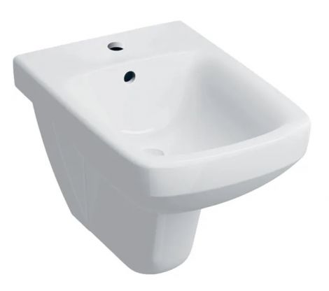 GEBERIT Selnova Square Bidet wiszący, 35x53 cm, z przelewem, z otworem na baterie biały połysk 500271015