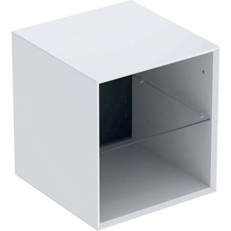 Geberit ONE szafka boczna 45x47 cm z 2 otwartymi półkami biały wysoki połysk 505079001