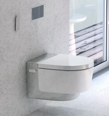 Geberit AquaClean Mera toaleta myjąca wisząca Classic z deską WC z powłoką, kolor biały / chrom 146200211