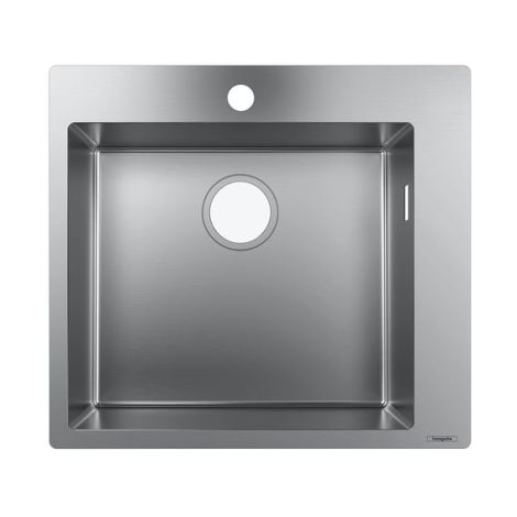 HANSGROHE  F450 Zlewozmywak nablatowy 450 stal,wymiary wycięcia 530 x 480 mm  nierdzewna szczotkowana 43301800