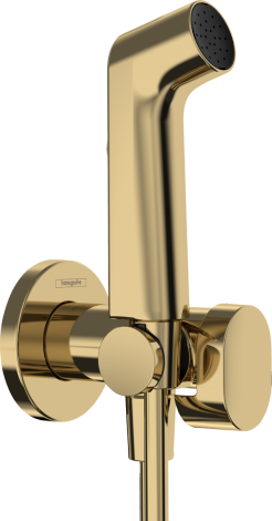 HANSGROHE słuchawka prysznicowa Bidette 1jet S EcoSmart z mieszaczem, uchwytem i wężem prysznicowym 125 cm złoty optyczny polerowany 29232990