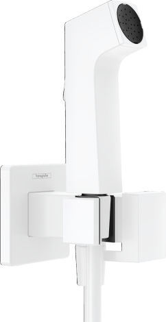 HANSGROHE słuchawka prysznicowa Bidette 1jet E EcoSmart z mieszaczem, uchwytem i wężem prysznicowym 125 cm biały mat 29233700
