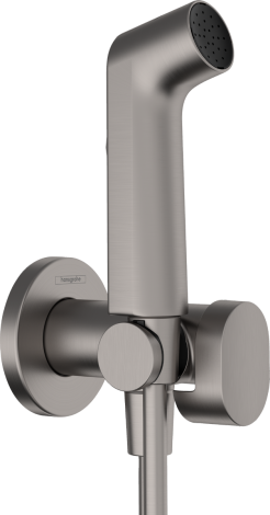 HANSGROHE słuchawka prysznicowa Bidette 1jet S EcoSmart z mieszaczem, uchwytem i wężem prysznicowym 125 cm Czarny Chrom Szczotkowany 29232340