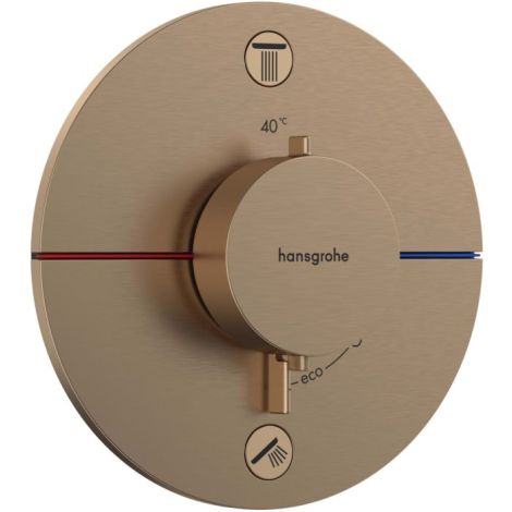 HANSGROHE ShowerSelect Comfort S bateria termostatyczna do 2 odbiorników  brąz szczotkowany 15556140