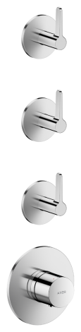  - AXOR One Moduł termostatyczny do 3 odbiorników z uchwytami jednoramiennymi, podtynkowy chrom 48723000 - 48723000 - Łazienki Szydłowski