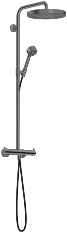  - AXOR One Komplet prysznicowy 280 1jet EcoSmart z termostatem czarny chrom szczotkowany 48795340 - 48795340 - Łazienki Szydłowski