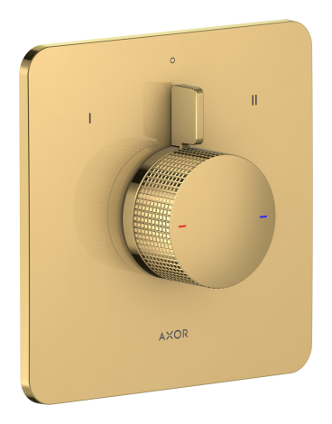 - AXOR Citterio C Bateria prysznicowa z mieszaczem do 2 odbiorników, złoty optyczny polerowany 49451990 - 49451990 - Łazienki Szydłowski