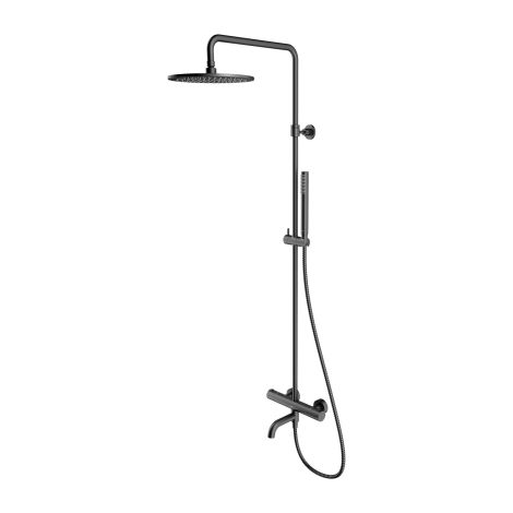 - OMNIRES Y termostatyczny system wannowy natynkowy, grafit szczotkowany Y1234GR - Y1234GR - Łazienki Szydłowski