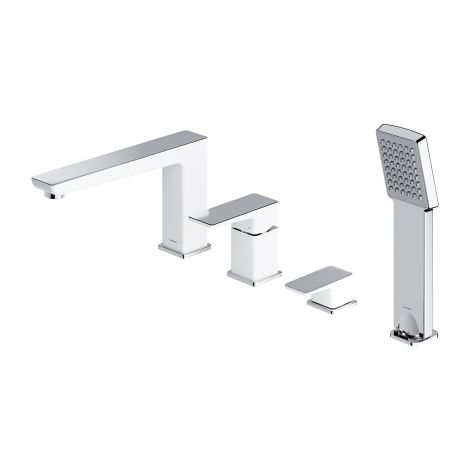 OMNIRES PARMA bateria wannowa 4-otworowa, chrom/biały połysk PM7432CRB PM7432CRB od 