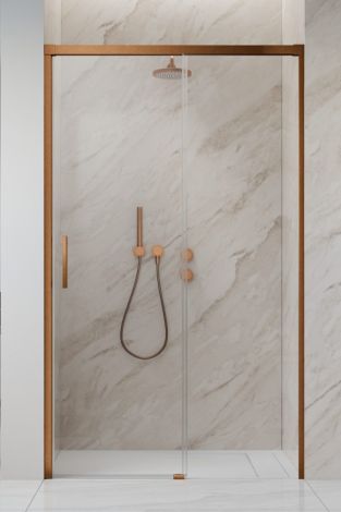  - Radaway Idea Brushed Copper DWJ drzwi do wnęki prysznicowej przesuwne 150cm Prawe 387019-93-01R - 387019-93-01R - Łazienki Szydłowski