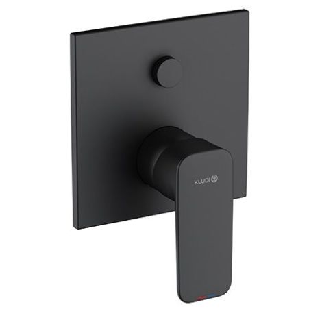  - KLUDI PURE&STYLE podtynkowa bateria wannowo-natryskowa czarny mat  407593975 - 407593975 - Łazienki Szydłowski
