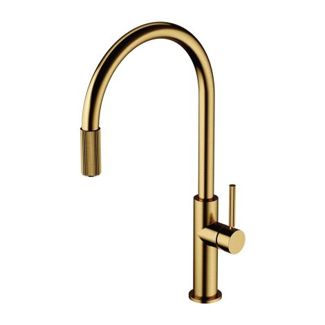 OMNIRES SWITCH bateria kuchenna z zestawem filtrującym, złoty szczotkowany SW9057-FD1GLB SW9057-FD1GLB od 