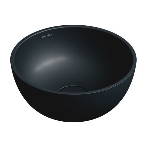 - OMNIRES SHELL M+ umywalka nablatowa, Ø35 cm, black lava mat SHELL350UNBLV - SHELL350UNBLV - Łazienki Szydłowski