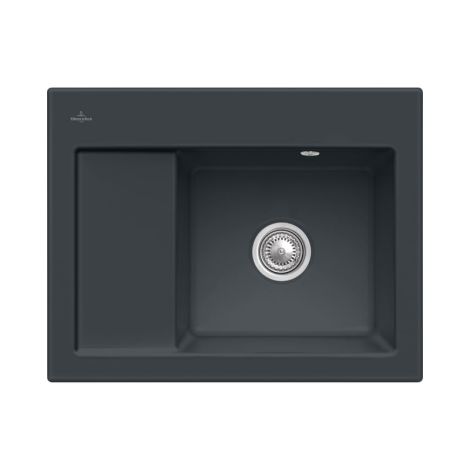 VILLEROY&BOCH 80 X zlew ceramiczny z ociekaczem komora z prawej strony 65 x 51 cm pure black 331301R7 331301R7 od 