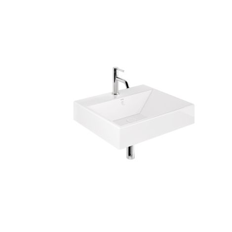 - KLUDI-RESA umywalka ceramiczna 61 x 50 cm podwieszana, naszafkowa i nablatowa biały 59WW6143 - 59WW6143 - Łazienki Szydłowski