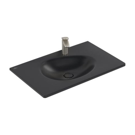  - Villeroy&Boch Antao umywalka wpuszczana w blat 80 x 50 cm  z CeramicPlus, kolor pure black 4A7581R7 - 4A7581R7 - Łazienki Szydłowski