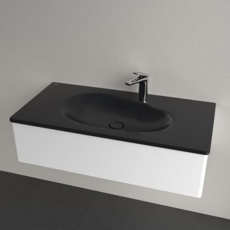  - Villeroy&Boch Antao umywalka wpuszczana w blat 100 x 50 cm  z CeramicPlus, kolor pure black 4A76A2R7 - 4A76A2R7 - Łazienki Szydłowski