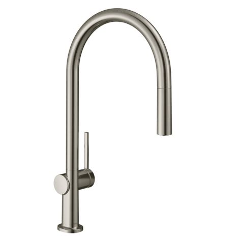 - HANSGROHE Talis M54 bateria kuchenna wyciągana wylewka, obrotowa stal nierdzewna szczotkowana  72802800 - 72802800 - Łazienki Szydłowski