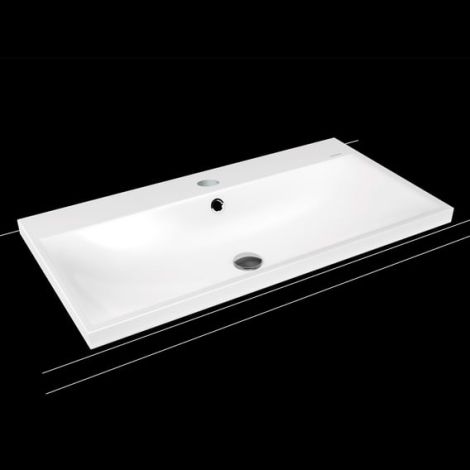  - KALDEWEI SILENIO Umywalka wpuszczana w blat 90 x 46 cm stal emaliowana biały mat z Perl-Effekt 904006013711 - 904006013711 - Łazienki Szydłowski