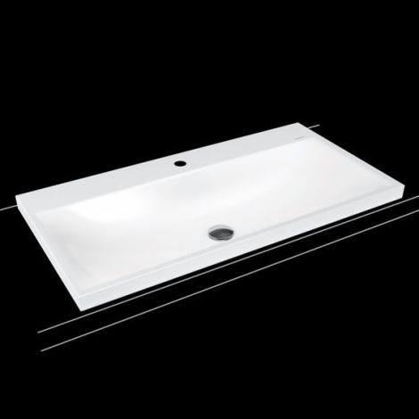  - KALDEWEI SILENIO Umywalka wpuszczana w blat 90 x 46 cm stal emaliowana biały mat z Perl-Effekt 904006313711 - 904006313711 - Łazienki Szydłowski
