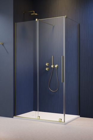  - Radaway FURO KDJ front 110 lewy drzwi 572, ścianka 530 złoty szczotkowany 101045729901L/101105300101 - 10104572-99-01L/10110530-01-01 - Łazienki Szydłowski