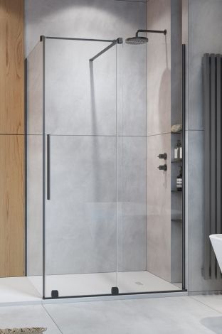  - Radaway FURO KDJ front 110 lewy drzwi 572, ścianka 530 Brushed GunMetal 101045729201L/101105300101 - 10104572-92-01L/10110530-01-01 - Łazienki Szydłowski