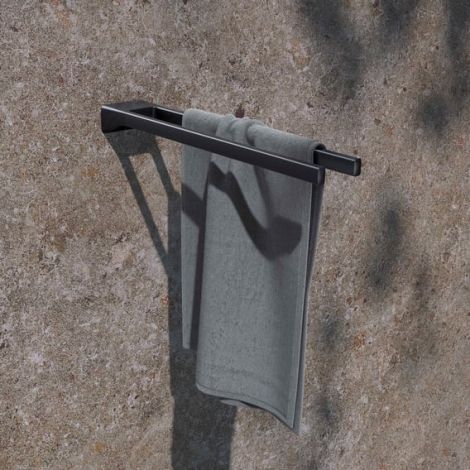 - KEUCO Aveno drążek na ręczniki nieruchomy 45 cm , czarny mat 14618370000 - 14618370000 - Łazienki Szydłowski