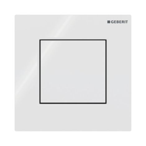 - GEBERIT typ 01 System spłukiwania pisuarów z pneumatycznym uruchamianiem spłukiwania, przycisk uruchamiający kwadratowy biały / błyszczący 116064111 - 116.064.11.1 - Łazienki Szydłowski