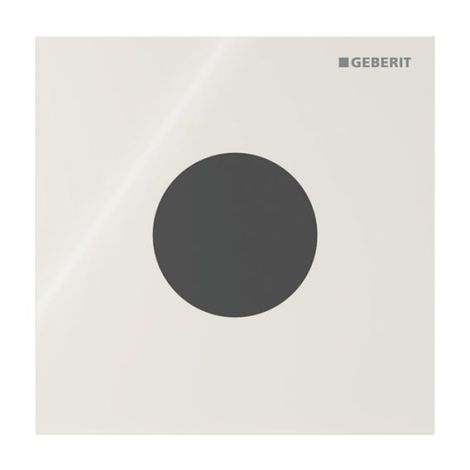 - GEBERIT typ 40 System spłukiwania pisuarów z elektronicznym uruchamianiem spłukiwania, zasilanie sieciowe, płyta przykrywająca okrągła piaskowy szary / szkło błyszczące 116024JL1 - 116.024.JL.1 - Łazienki Szydłowski